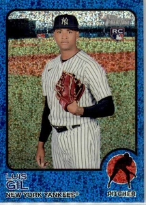 2022 Topps Heritage - Luis Gil #373 Chrome Blue Sparkle (RC) - Picture 1 of 2