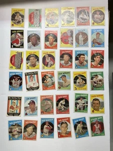1959 TOPPS LOT OF 36 Baseball Cards - HOF, Stars, High #, Others .... - Picture 1 of 16
