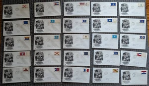 50 US STATE FLAGS First Day of Issue Stamps FDC  ARTCRAFT  1976 COMPLETE SET - Picture 1 of 2
