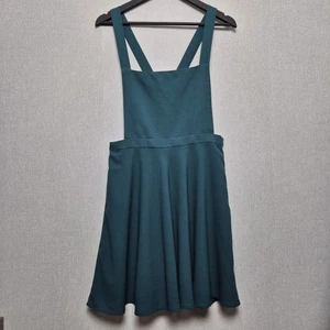 Yaly Couture Pinnafore Kleid UK 10 grün kurz A-Linie eckiger Ausschnitt Seide adrett - Bild 1 von 9
