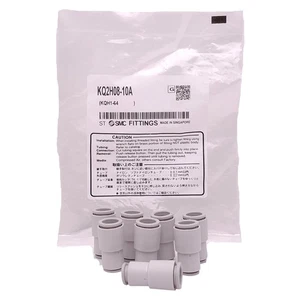 Lot of 8 SMC KQ2H08-10A One-Touch Fitting, ø10mm Tube x ø8mm Tube, 1MPa - Picture 1 of 10