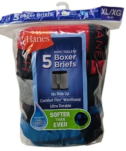 Hanes Boys' Boxer Brief, Assorted Solids, X Large, Assorted Solids, Size X-Large - Picture 1 of 2