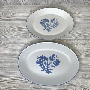 2 piatti da portata ovali vintage in gres Pfaltzgraff Yorktowne #16 & #7 USA - Foto 1 di 14