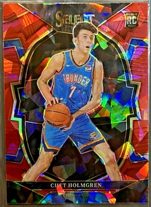 Chet Holmgren 2022-23 Panini Select #83 Red Cracked Ice Prizm Rookie RC - Picture 1 of 2