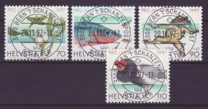 Schweiz Pro Juventute Mi. 1629/32 Tiere am Wasser Satz zentr. Vollstempel s209 - Picture 1 of 1