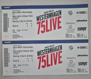 21.05.2024 Markus Müller Westernhagen - Konzertkarten - Stuttgart Schleierhalle - Bild 1 von 2