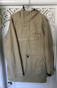NWOT Tommy Hillfiger Hombre Beige 100% algodón con capucha chaqueta rompevientos talla L - Imagen 1 de 11
