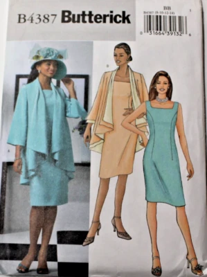 Butterick 4387 Misses Classy Jacket & Fitted Dress Sewing Pattern 8-10-12-14 - Image 1 of 2