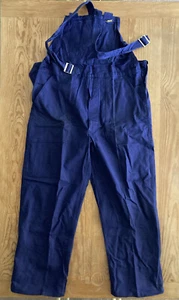 Vtg 60s Size 36 NOS NEW Overall Bleu de Travail Work Wear Moleskin Adolph Lafont - Picture 1 of 16