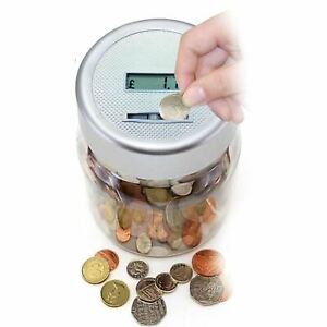Digital Coin Counter Jar Sorter LCD Screen Display Money Box Coins Piggy Bank