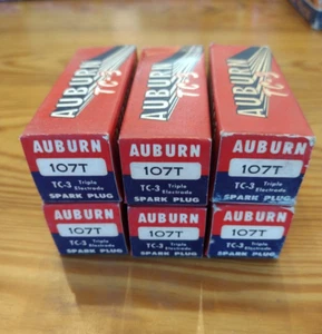 Auburn TC-3 Spark Plugs 107T - Set of 6 NOS - Picture 1 of 6