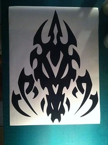 Skull dragon Tribal Hood Decal vinyl large Graphic Car Truck Semi trailer v3 - Picture 1 of 2