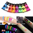 8 Tubes 0.34  Light  and Body  Non  paint in 8 Neon Colors for Halloween Costume