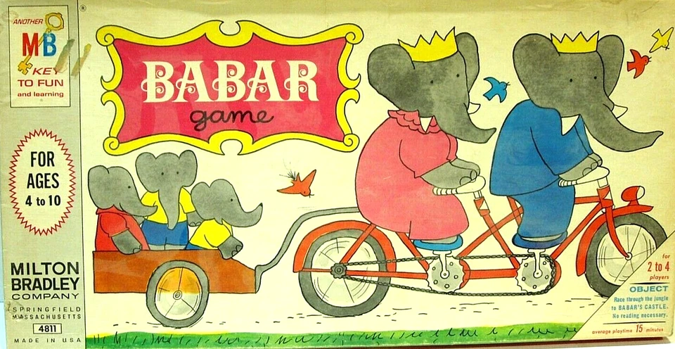 Babar Board Game 1968~Milton Bradley,  Replacement Pieces YOU Choose! - VG - Image 1 of 2