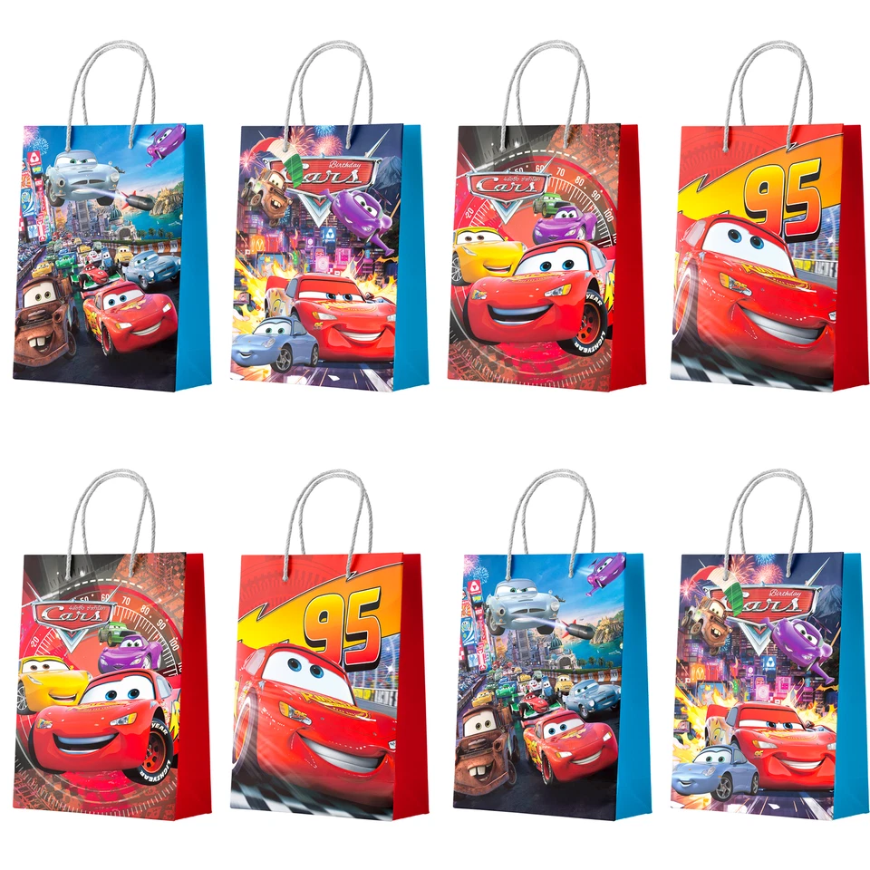 12 pcs Disney Cars 3 Lightning Mcqueen Party Favor Supplies Candy Loot Gift Bags - Image 1 of 4