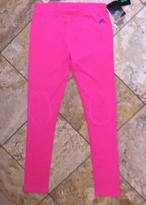 NIKE Youth Girls Sportswear Waffle Knit Pants Pink Leggings Nwt - Picture 1 of 4