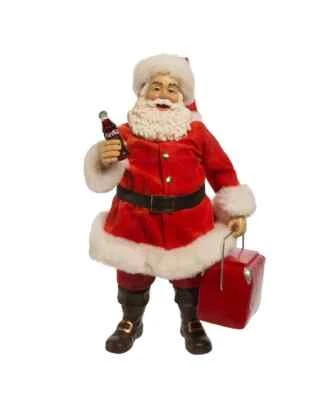 Coca-Cola 2022 Kurt S. Adler Fabriche Santa carrying cooler 10.5" NIB - Image 1 of 4