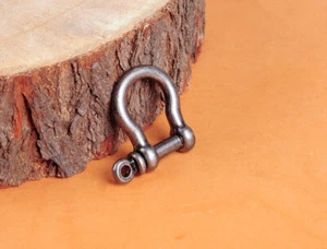 10pc 9mm HORSE SHACKLE CLASP FOR LEATHER CRAFT KEYRING KEYCHAIN POUCH BELT LOOP - Picture 1 of 10