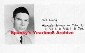 1960er High School Jahrbuch mit NEIL YOUNG ~ Crazy Horse ~ Buffalo Springfield   - Bild 1 von 5