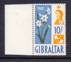 GIBRALTAR 1960 10/- DEF. MARGINAL SG172 MNH CAT 27€ - Bild 1 von 2