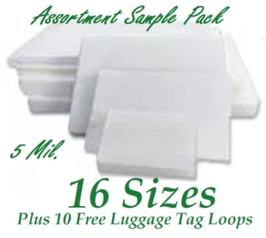 Assortment Laminating Pouches 16 Sizes 160 Pouches 5 mil X-Clear Gloss - Picture 1 of 1