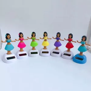 Shaking Head Doll Solar Swinging Doll Dancing Hula Girl Swinging Hawaiian Girl - Picture 1 of 16