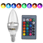 RGB LED Bulbs Light E12 E14 Colour Changing Remote Control Bayonet Screw Lamp