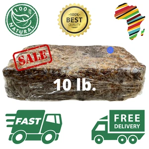 Raw African Black Soap 10 LB - 100% Pure Natural Organic Unrefined Ghana Premium - Picture 1 of 12