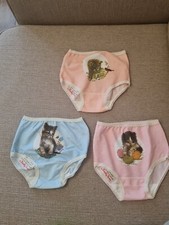 ORIGINAL VINTAGE 70s/80s Dorothy Vernon Girls Knickers X 3.  6/8 Years