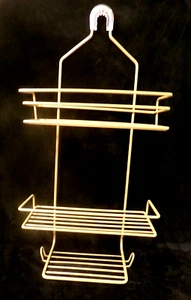 NWOT 3-TIER SHOWER CADDY - SILICONE COATED STEEL BARS - GOLD - Picture 1 of 7