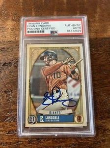 Evan Longoria IP Signed Gypsy Queen Card PSA DNA Coa Slab Autographed Giants - Picture 1 of 2