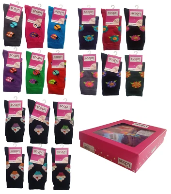 6 paia calzini corti donna in caldo cotone caldi invernali colorati a fantasia - Immagine 1 di 4