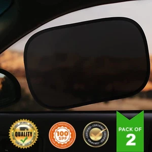 2 Stück Auto Sonnenschutz Abdeckung Rollo Netz Max UV Schutz für Heck Frontscheibe Kinder - Bild 1 von 7