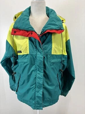 Chaqueta de esquí Columbia Vamoose de colección talla mediana para mujer verde neón verde capucha años 90’s LEER Foto 1 de 4