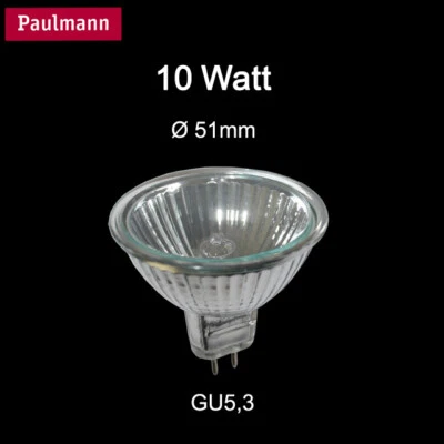 Paulmann 838.22 Halogen Reflektor Birne 10W flood 38° mit Schutzglas 12V GU5,3 - Bild 1 von 2
