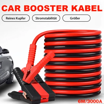 LONENENSSL 2x 6m Starthilfekabel Überbrückungskabel Starterkabel KFZ LKW PKW Batterie Pro