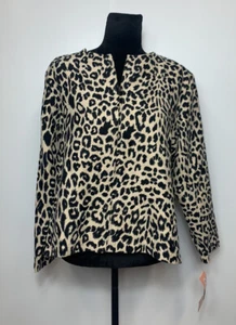 Cathy Daniels Cathy Petite Size L Faux Suede Animal Print Lightweight Jacket NWT - Picture 1 of 10
