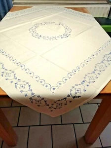 Blaudruck Tischdecke indisch Blau 100 x 100 cm Damast neu - Bild 1 von 3
