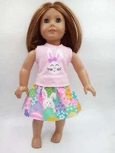 Gonna e outfit top coniglietto di Pasqua scintillante si adatta bambola ragazza americana vestiti bambola 18 - Foto 1 di 3