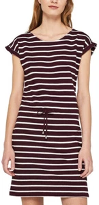 Esprit Sudadera Algodón Verano Vestido Tejido Púrpura Blanco Berenjena Rayas Reino Unido 12 L - Imagen 1 de 5