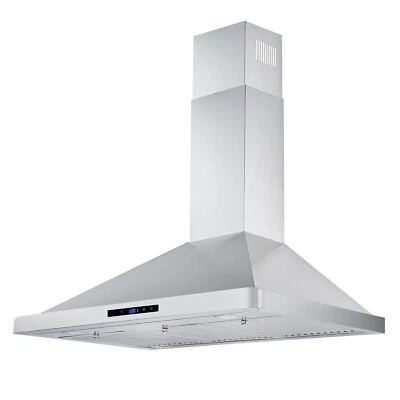 TIEASY 36 inch Kitchen Wall Mount Range Hood 700CFM Stainless Steel Mesh Cooking Vent