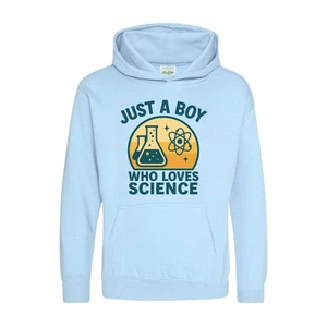 Just A Boy Who Loves Science Hoodie Tee – Fun STEM Gift for Kids - Picture 1 of 7