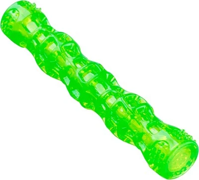 Juguete para perro Hyper Pet Dura-Squeaks Stick, grande, verde  Foto 1 de 4