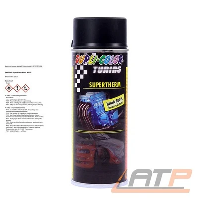 400ml DUPLI COLOR SUPERTHERM BLACK 800°C AUSPUFFLACK MOTORLACK HITZELACK - Bild 1 von 4
