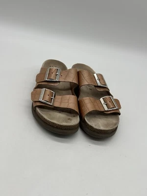 Mephisto Hester Women Sz 40 US 9.5 Brown Crocodile Leather Sandals Shoes. - Image 1 of 4