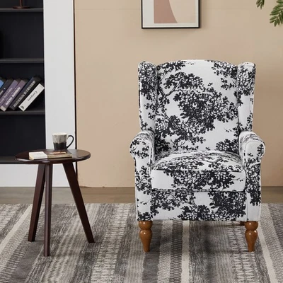 Coffee Table & Armchair Set,Vintage Luxury Style A high-Back Reading Chair - Image 1 of 4