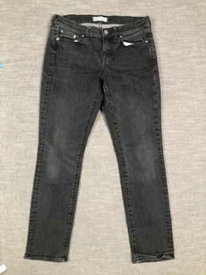 Madewell Slim Boyjean Jeans Womens 26 Charcoal Black Wash Slim Straight Denim - Image 1 of 4