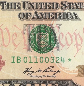 2006 $10 Bill Low Sum CU Star Note IB01100324 - New York Run - Sum of 11* - Picture 1 of 12