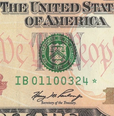 2006 $10 Bill Low Sum CU Star Note IB01100324 - New York Run - Sum of 11* - Image 1 of 4