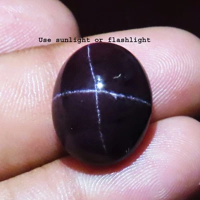 100% Natural STAR GARNET Cabochon Oval Shape Gemstone 23.30 Ct 13x17x7 mm ER62 - Image 1 of 4